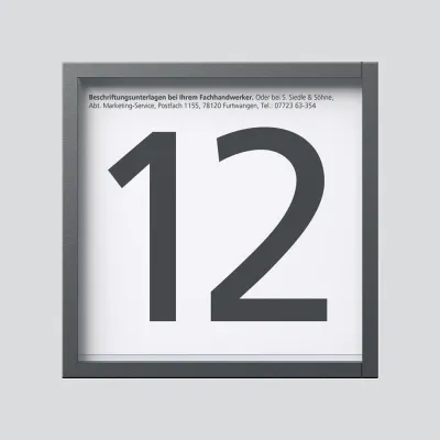 Siedle Informations-Modul IM 612-0 DG | Infomodul Türstation | hinterleuchtet | dunkelgrau-glimmer | 99x99x26 mm