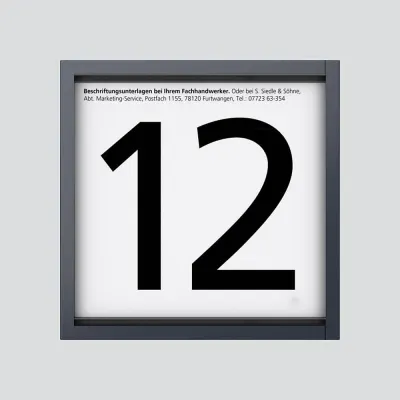 Siedle Infomodul IM 700-0 AG Informationsfeld für Vario | 99x99x26mm | Wechselbare Beschriftung | anthrazit