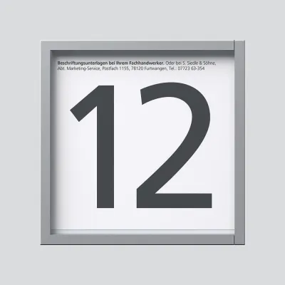 Siedle Infomodul IM 700-0 SM | Informationsfeld für Vario | hinterleuchtet | 99x99x26 mm | Aufputz/Unterputz | silber