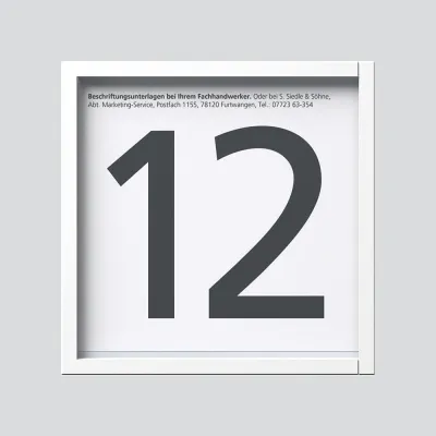 Siedle Infomodul IM 700-0 W | Informationsfeld Siedle Vario | 99x99x26 mm | hinterleuchtet | Kunststoff | weiß