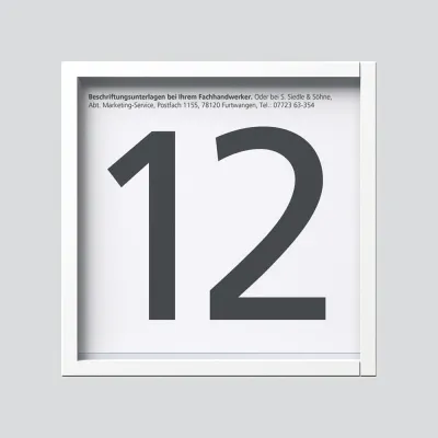 Siedle Infomodul IM 700-0 W | Informationsfeld Siedle Vario | 99x99x26 mm | hinterleuchtet | Kunststoff | weiß