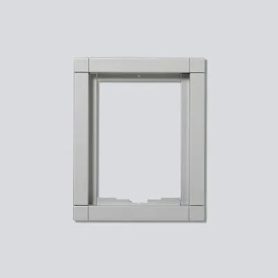Siedle Kombirahmen KR 611-1/1-0 SM | 1-fach | Aluminium Unterputzrahmen | 131x163x15 mm | silber-metallic
