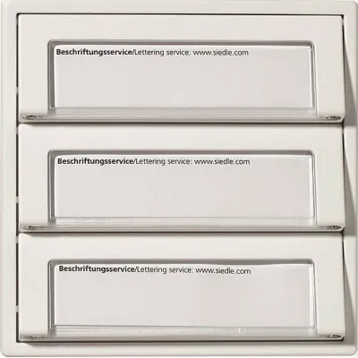 Siedle & Söhne Tastenmodul TM 511-03 B | 3-fach Namensschildtasten | Türsprechanlage | 69x20 mm | braun