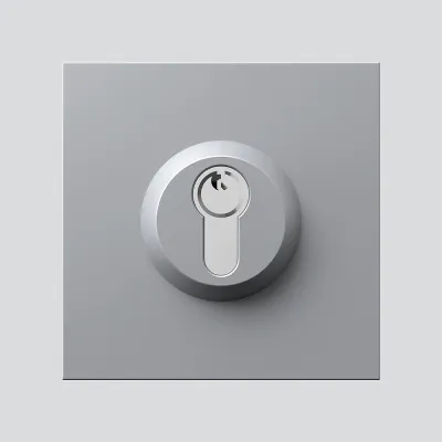 Siedle Schloss-Modul SM 611-01 | Steuerung für Tor & Garage | systemunabhängig | 99x99x50 mm | silber-metallic