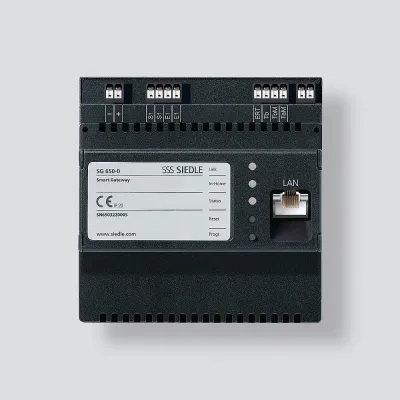 Siedle Smart Gateway SG 650-0 | Bus-Gateway LAN | Hutschiene | In-Home-Bus zu IP | bis 50 Teilnehmer | Schwarz