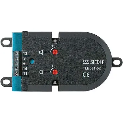 Siedle TLE 051-02 Einbau-Türlautsprecher Schwarz | Türsprecher 6+n Technik für TK-Anlagen & Aufzüge | 124x60x31mm