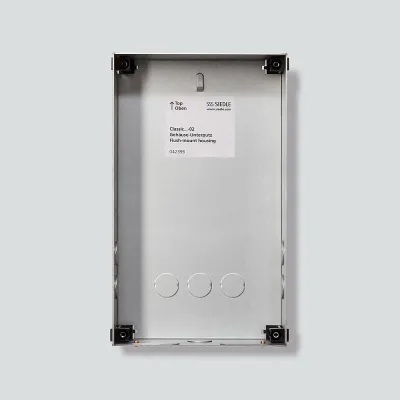 Siedle Unterputzgehäuse GU CL 03-0 | 1-fach | Stahlblech verzinkt | Diebstahlsicherung | 154x257x65 mm | Silber
