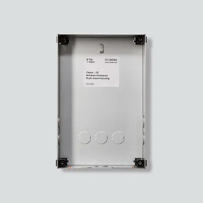 Siedle Unterputzgehäuse GU CL 02-0 | Stahlblech verzinkt | 1-fach | 154x231x65 mm | Diebstahlsicherung | Silber