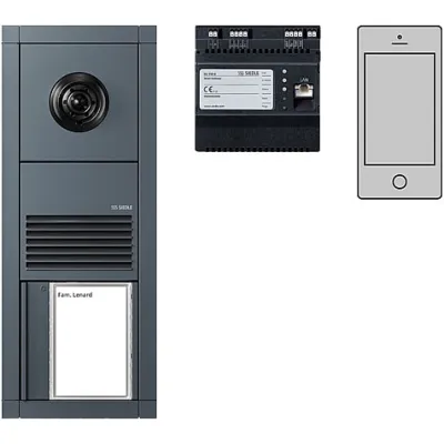 Siedle Video-Türsprechanlage SET VVSG 700-1 AG | Smart Gateway SG 150-0 | 1-Familienhaus | Unterputz | anthrazit