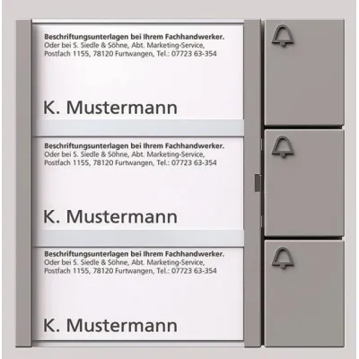 Siedle Tasten-Modul TM 612-3 TM Titan-Metallic Auslauf-/Ersatzbedarf laut Liefer