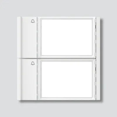 Siedle Ruftastenmodul TM 700-2-0 W | 2 Klingeltasten Vario Serie | Bus-System | 99x99x26mm | Kunststoff | weiß
