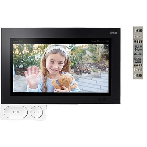 Bild: SIEDLE Video-Innenstation A 150-0 W + PSM 1 12 24 Axiom m. Netzg.