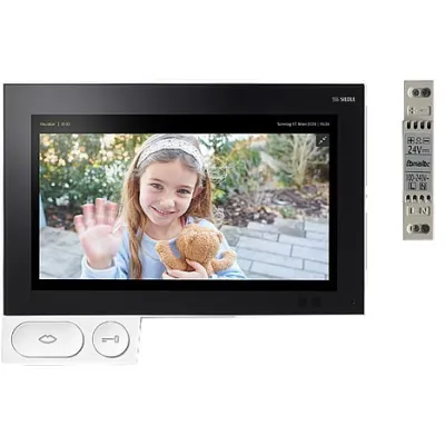 Siedle Video-Innensprechstelle Axiom A 150-10 W + PSM 1 12 24 | 7 Zoll Touchscreen | Aufputz | In-Home-Bus | weiß