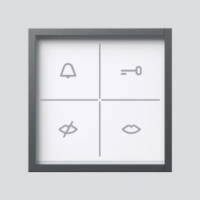 Siedle Zustandsanzeige-Modul ZAM 600-01 DG | Infomodul Türstation | 99x99x26mm | optisch & akustisch | dunkelgrau