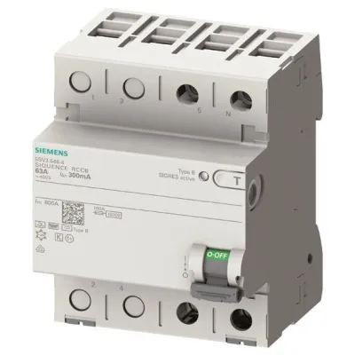 Siemens FI-Schutzschalter 5SV3321-4 | Typ B | 2-polig | 16A | 30mA | 230V | kurzzeitverzögert | Hutschiene | IP20