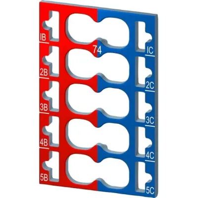 Siemens Farbkodierschilder 6ES7193-6CP74-2AA0 | SIMATIC ET 200SP | 10 Stück | 5x rot, 5x blau | für Zusatzklemmen