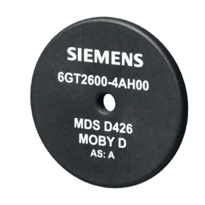 SIEMENS RFID-Transponder 6GT2600-4AH00 | 13,56 MHz | ISO 15693 | 2000 Byte FRAM | 400 mm Reichweite | Kunststoff | 50 mm