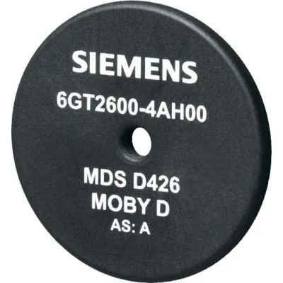 SIEMENS RFID-Transponder 6GT2600-4AH00 | 13,56 MHz | ISO 15693 | 2000 Byte FRAM | 400 mm Reichweite | Kunststoff | 50 mm