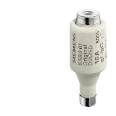 Siemens DIAZED-Sicherungseinsatz 5SB2711 | DII 20A | 500V AC/440V DC | E27 | gG | blau | 5 Stück