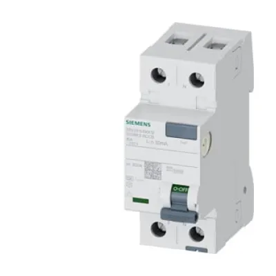 Siemens FI-Schutzschalter 5SV3311-6KK12 | Typ A | 2-polig | 16A | 30mA | 230V | DIN-Schiene | IP20 | grau
