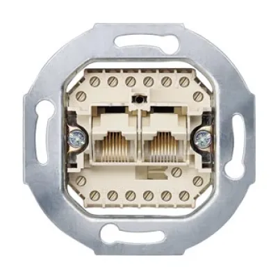 Siemens Geräteeinsatz UAE/IAE 5TG2406 | Anschlussdose Kat. 3-8/8 | Unterputz | 2x 8-polig | ungeschirmt | IP20