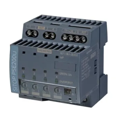 Siemens Selektivitätsmodul SITOP PSE200U 6EP1961-2BA51 | DC 24V | 4-kanalig | 0,5-3A | NEC Class 2 | Schraubanschluss