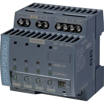 Siemens Selektivitätsmodul SITOP PSE200U 6EP1961-2BA51 | DC 24V | 4-kanalig | 0,5-3A | NEC Class 2 | Schraubanschluss