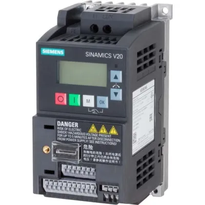 Siemens Frequenzumrichter SINAMICS V20 6SL3210-5BB13-7UV1 | 0,37 kW | 1-phasig | 200-240V | MODBUS RTU | IP20
