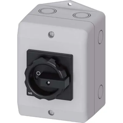 Siemens Hauptschalter 3LD2264-0TB51 | Lasttrennschalter 3-polig 32A 11,5kW 400V | IP65 | Türkupplung | Schwarz