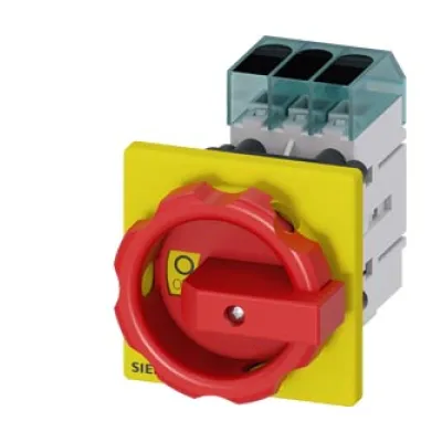 Siemens Lasttrennschalter 3LD3254-0TK53 | Hauptschalter 32A 3-polig | IP65 | Not-Aus verriegelbar | Drehgriff rot