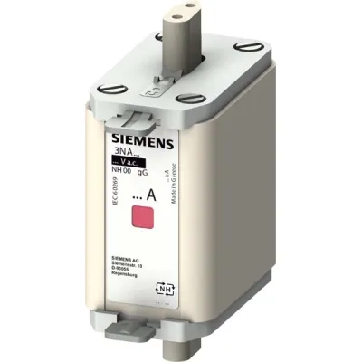 Siemens NH-Sicherungseinsatz 3NA6824-6 | NH00 | 80A | gG | 690V AC | 250V DC | Kombikennmelder | isolierte Grifflaschen