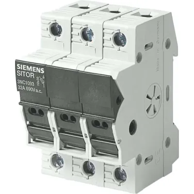 Siemens Sicherungslastschalter 3NC1093 | SITOR | 32A | 3-polig | 10x38mm | 690V AC | IP20 | Schraubanschluss