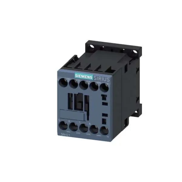 Siemens Hilfsschütz 3RH2122-1AP00 | 230V AC 50/60Hz | 2 Schließer + 2 Öffner | Baugröße S00 | Schraubanschluss | Weiß