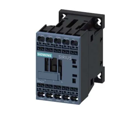 Siemens Hilfsschütz 3RH2140-2AB00 | 4 Schließer | AC 24V 50/60Hz | 3A | Baugröße S00 | Federzuganschluss | klimafest