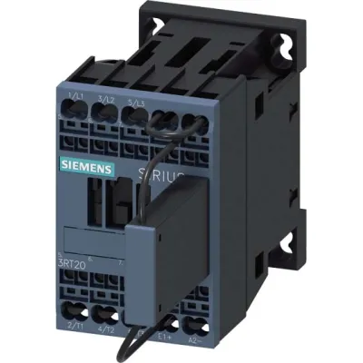 SIEMENS Leistungsschütz 3RT2017-2KB42-0LA0 | 5,5 kW | 400 V | 3-polig | 12A | DC 24V | Federzuganschluss | S00