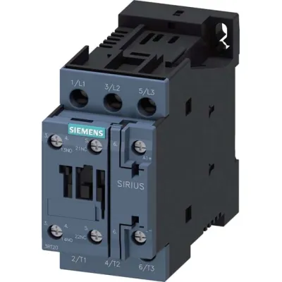 SIEMENS Leistungsschütz 3RT2027-1KB40 | 15kW 400V | 3-polig | 24V DC Spule | 32A AC-3 | 1S+1Ö | Schraubanschluss