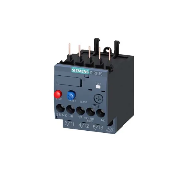 Siemens Überlastrelais 3RU2116-0AB0 | 0,11–0,16A | Class 10 | S00 | thermisch | Direktanbau | Schraubanschluss