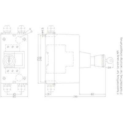 Siemens 3RV19137E Not-Aus-Handhabe m.Schloss verrastend Entrasten