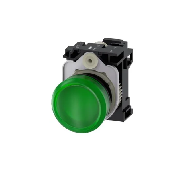 Siemens Leuchtmelder 3SU1106-6AA40-3AA0 | LED | 22mm rund | grün | IP67K | AC 230V | SIRIUS ACT | Kunststoff
