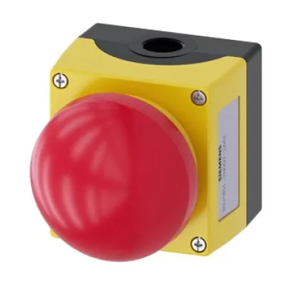 Siemens Befehls- und Meldegerät 3SU1851-2NG00-2AA2 | 22 mm | 1 Taster | Metallgehäuse | gelb | IP20
