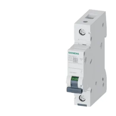 SIEMENS Leitungsschutzschalter 5SL6120-7 | C20A | 1-polig | 400V | 6kA | Hutschiene | Charakteristik C | IP20 | grau