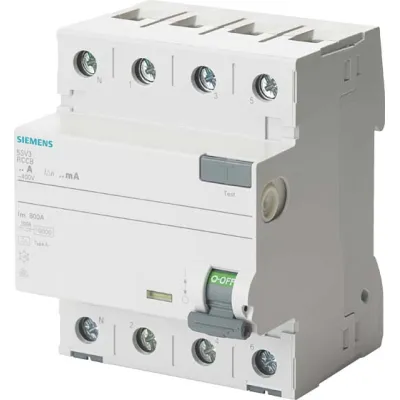 Siemens FI-Schutzschalter 5SV3342-6KL | Typ A | 4-polig | 25A | 30mA | 400V | N-links | DIN-Schiene | IP20 | REG