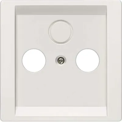 Siemens Antennen-Abdeckplatte DELTA style 5TG1338-1 | Zentralplatte TV/RF/SAT | 3-Loch | Unterputz | 68x68mm