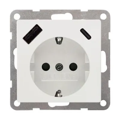 SIEMENS 5UB1970-1TW01 Steckdose 1f ti-ws glz 1USB-A 1USB-C UP