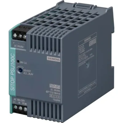 Siemens Stromversorgung 1-phasig 6EP1332-5BA10 | SITOP PSU100C | 24V DC 4A 96W | Hutschiene | regelbar | IP20 | kompakt