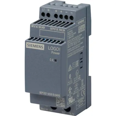 Siemens Stromversorgung LOGO!POWER 6EP3321-6SB10-0AY0 | DC 15V 1,9A | geregelt | Hutschiene | 28,5W | 36x90x53mm | IP20