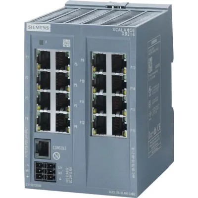 SIEMENS Switch SCALANCE XB216 6GK5216-0BA00-2AB2 | Managed Layer 2 | 16x 10/100 Mbit/s RJ45 | Hutschiene | IP20