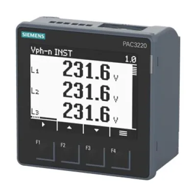 Siemens SENTRON PAC3220 Power Monitoring Gerät 7KM3220-1BA01-1EA0 | Modbus TCP/PROFINET | 96x96 mm | 400/690V