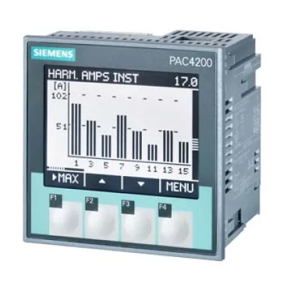 Siemens SENTRON PAC4200 7KM4212-0BA00-3AA0 | 3-Phasen Netzqualitätsmessgerät | Modbus | 96x96mm | 690V | 5A