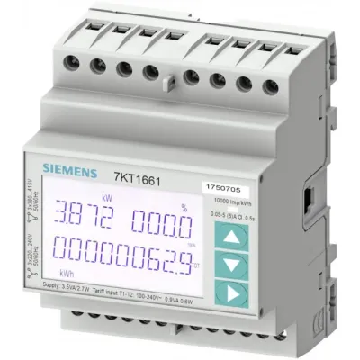 Siemens SENTRON Energiezähler 7KT1661 PAC1600 | 3-phasig 5A | Modbus RTU | Hutschiene | elektronisch | S0 | IP40